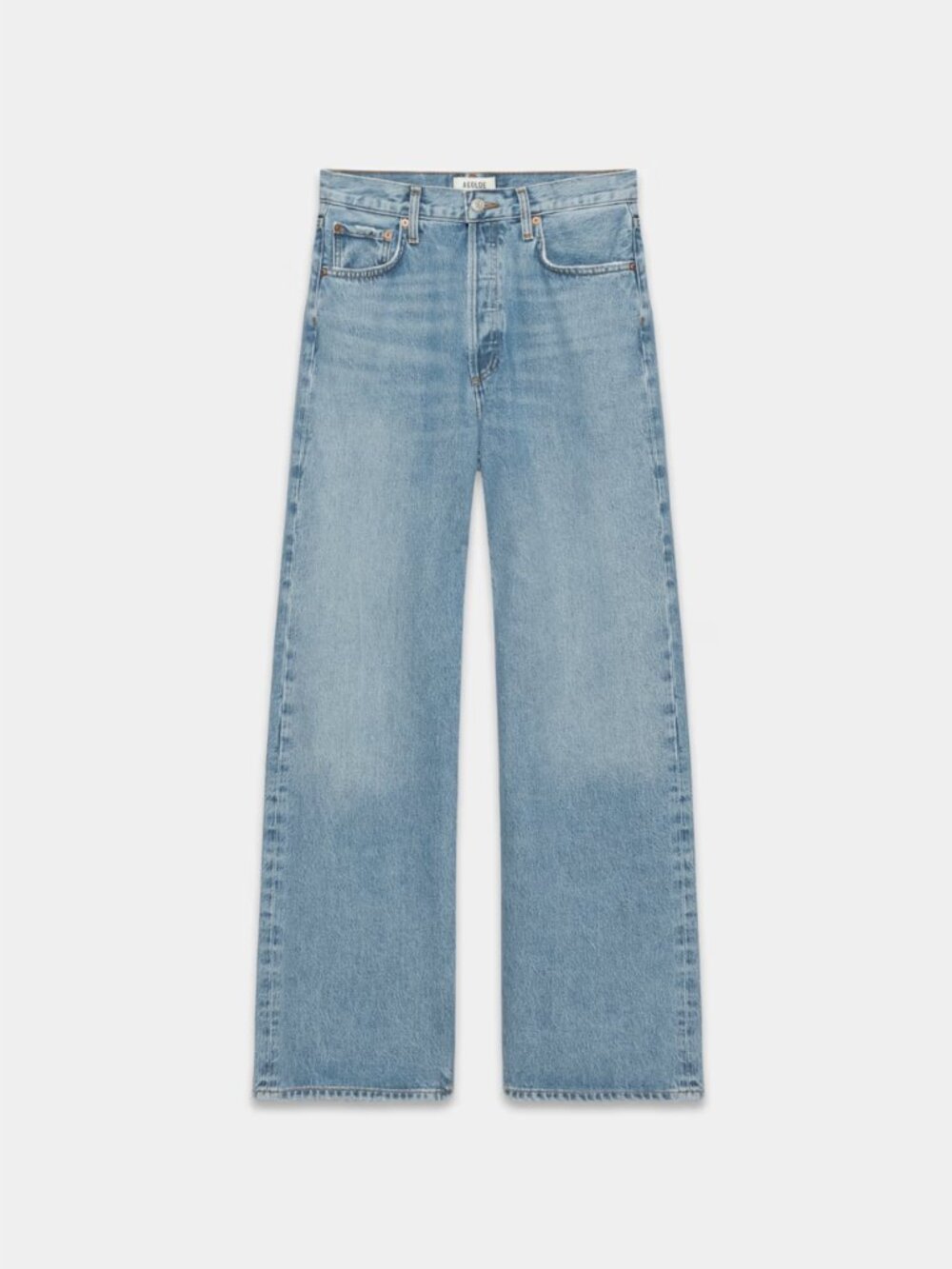 AGOLDE — Low-Slung Baggy Jeans — Libertine Light Indigo — Size 27 - Picture 10 of 10